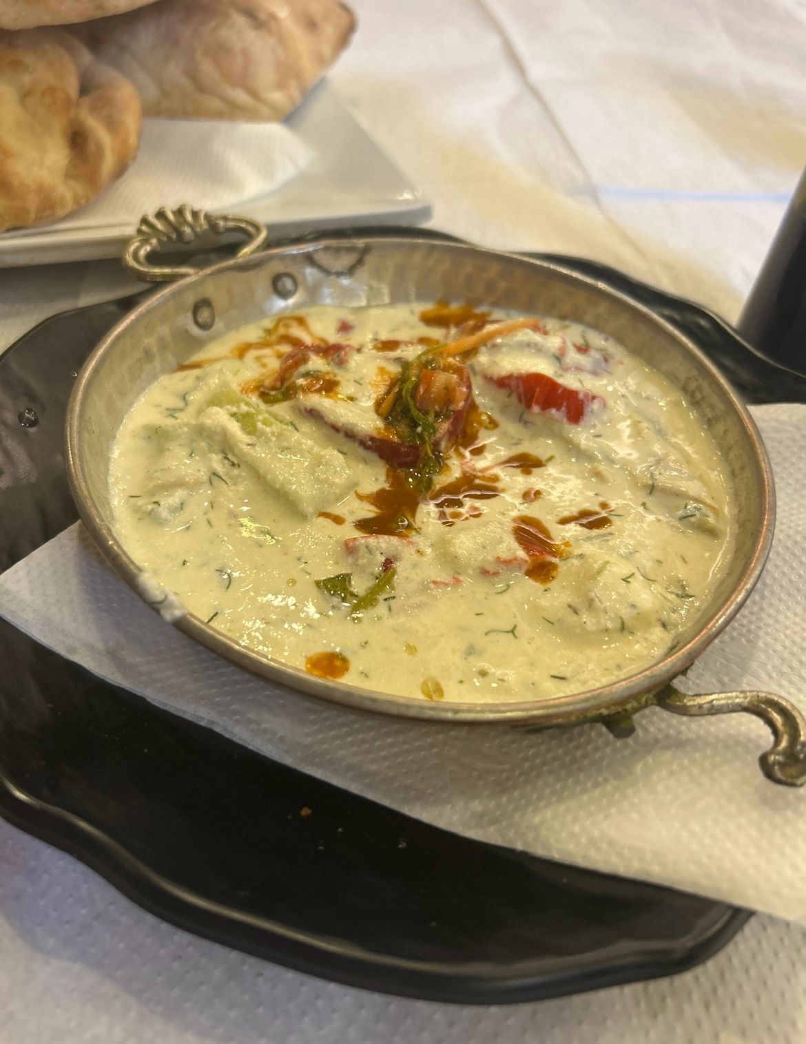 Stuffed peppers in a restaurant in Prizren, Kosovo